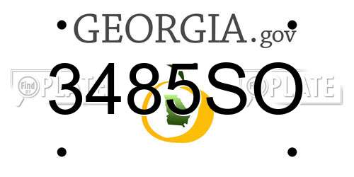 3485SO Georgia License Plate