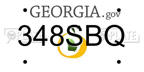 348SBQ Georgia License Plate