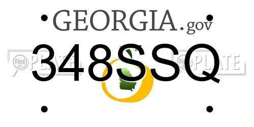 348SSQ Georgia License Plate