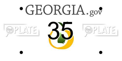35 Georgia License Plate