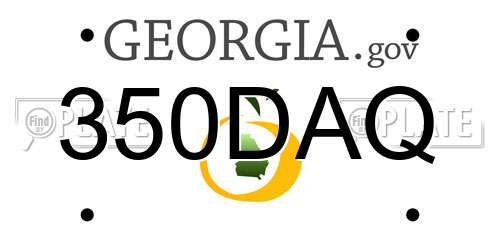 350DAQ Georgia License Plate