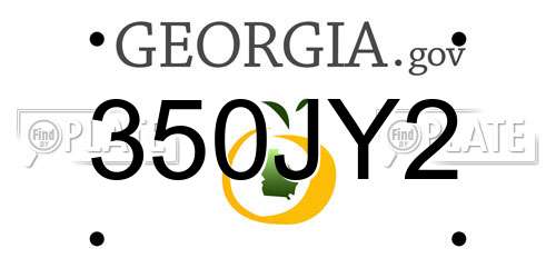 350JY2 Georgia License Plate