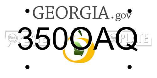 350OAQ Georgia License Plate