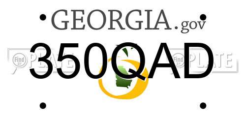 350QAD Georgia License Plate