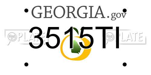 3515TI Georgia License Plate