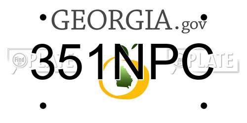 351NPC Georgia License Plate