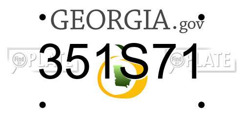 351S71 Georgia License Plate