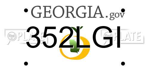 352LGI Georgia License Plate