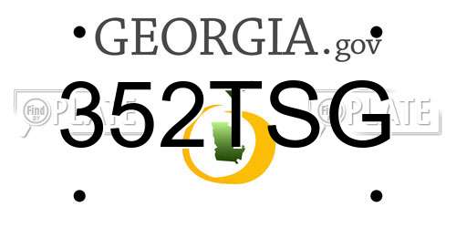352TSG Georgia License Plate