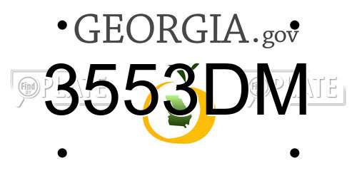3553DM Georgia License Plate