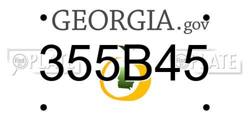 355B45 Georgia License Plate