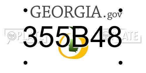 355B48 Georgia License Plate