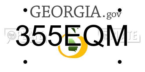 355EQM Georgia License Plate