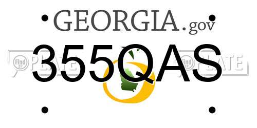 355QAS Georgia License Plate