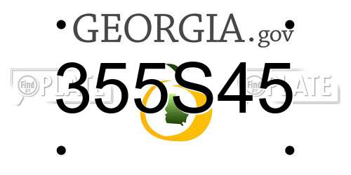 355S45 Georgia License Plate