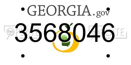 3568046 Georgia License Plate