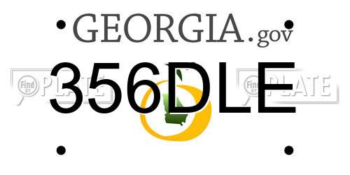 356DLE Georgia License Plate