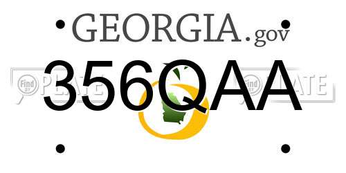 356QAA Georgia License Plate