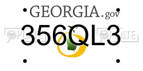 356QL3 Georgia License Plate