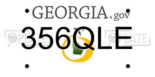 356QLE Georgia License Plate