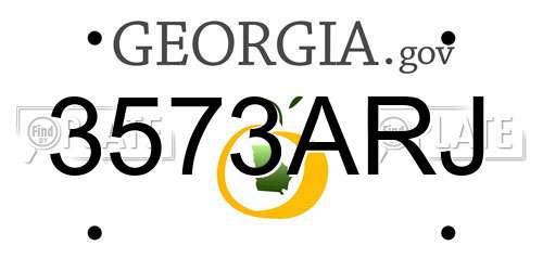 3573ARJ Georgia License Plate