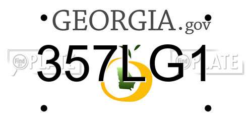 357LG1 Georgia License Plate
