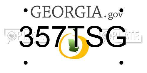 357TSG Georgia License Plate