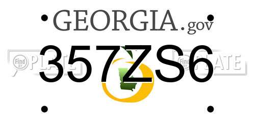 357ZS6 Georgia License Plate