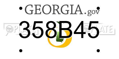 358B45 Georgia License Plate