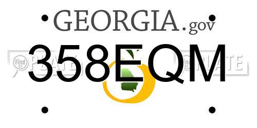 358EQM Georgia License Plate