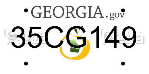 35CG149 Georgia License Plate