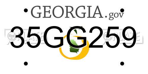 35GG259 Georgia License Plate