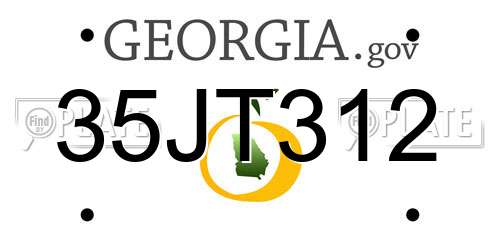 35JT312 Georgia License Plate