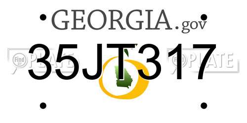 35JT317 Georgia License Plate