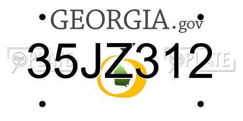 35JZ312 Georgia License Plate