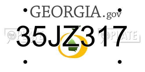 35JZ317 Georgia License Plate