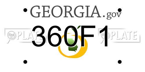360F1 Georgia License Plate
