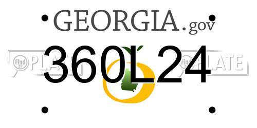 360L24 Georgia License Plate