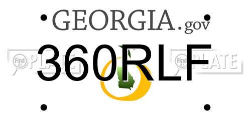 360RLF Georgia License Plate