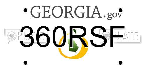 360RSF Georgia License Plate