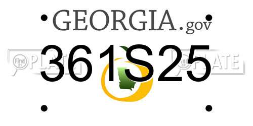 361S25 Georgia License Plate