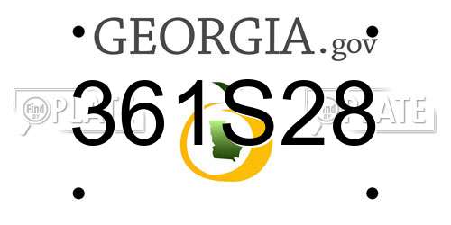 361S28 Georgia License Plate
