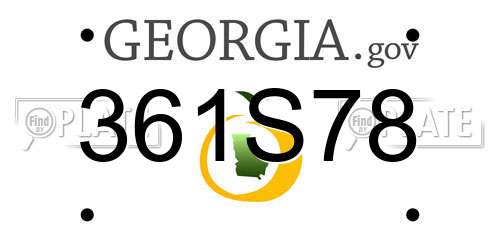 361S78 Georgia License Plate