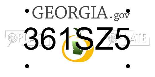 361SZ5 Georgia License Plate
