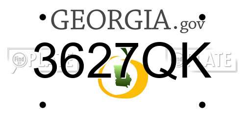3627QK Georgia License Plate