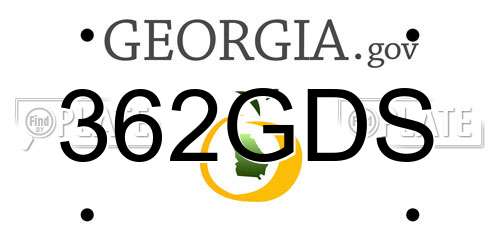 362GDS Georgia License Plate