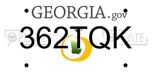 362TQK Georgia License Plate