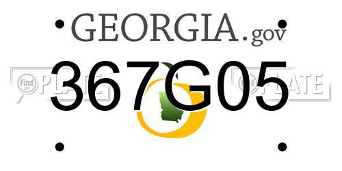 367G05 Georgia License Plate