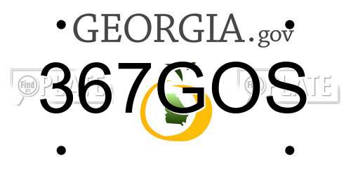 367GOS Georgia License Plate