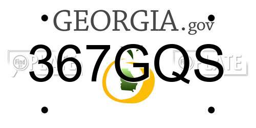 367GQS Georgia License Plate